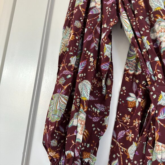 NWT Ulla Johnson Lula Mini Dress in Heliotrope Silk Floral High Neck Long Sleeve - Picture 13 of 13